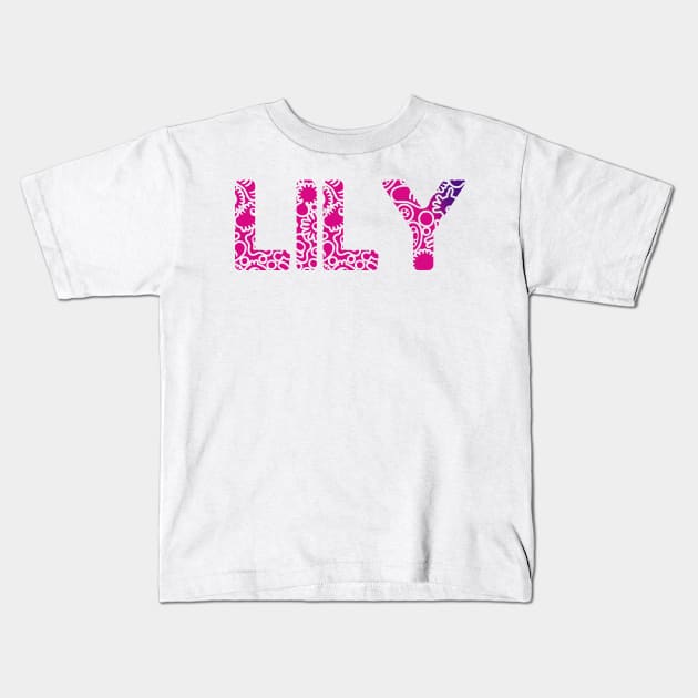 LILY NAME Kids T-Shirt by YourStyleB